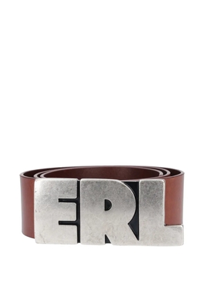 ERL logo-plaque belt - Brown