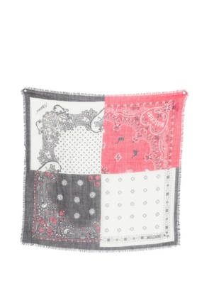 Moschino patchwork scarf - White