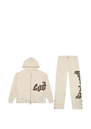 GODSPEED logo drawstring hood sweatshirt - Neutrals