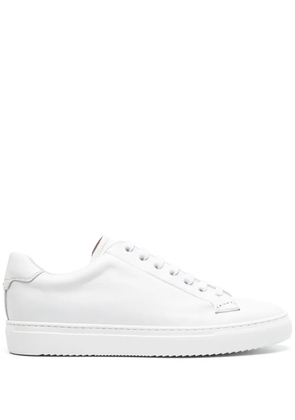 Doucal's lace-up leather sneakers - White
