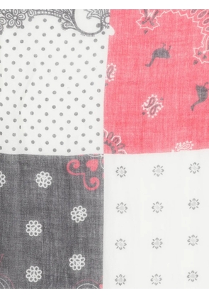 Moschino patchwork scarf - White