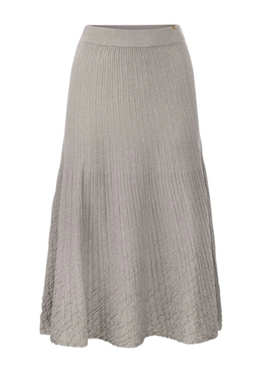 Elisabetta Franchi ribbed midi skirt - Grey