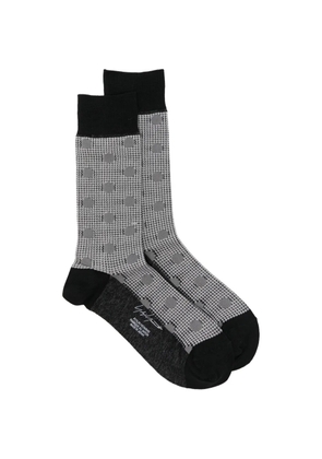 Yohji Yamamoto houndstooth-pattern socks - Grey