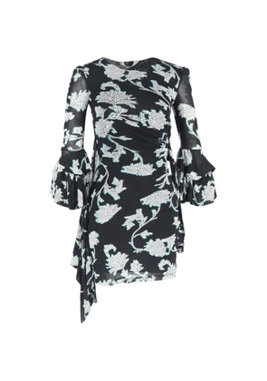 Diane Von Furstenberg Vintage 2021 mini wrap floral print dress - Black
