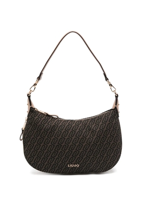 LIU JO logo-pattern shoulder bag - Black