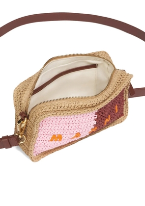 Marni Seaside colour-block camera bag - Brown