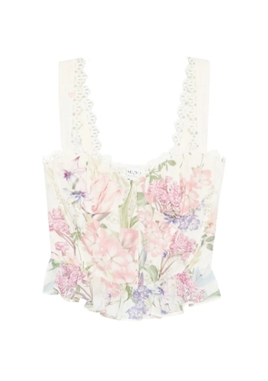 Charo Ruiz Ibiza Floret top - Neutrals