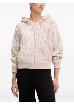 GUESS USA sequin-embellishment hoodie - Neutrals