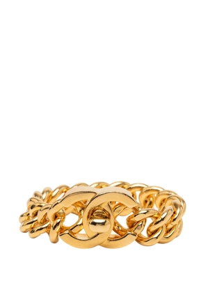 CHANEL Pre-Owned 1990-2010 Gold Plated CC Turn Lock Bracelet costume bracelet