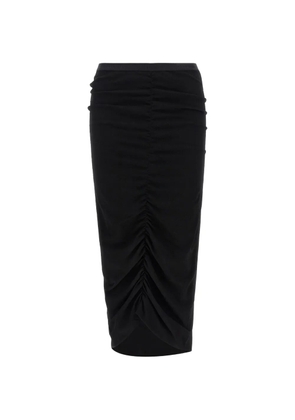Valentino Garavani draped-asymmetrical midi skirt - Black