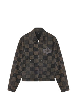 AMIRI checked denim jacket - Brown
