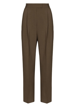 The Frankie Shop Bea high-waisted tapered trousers - Brown