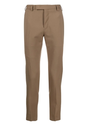 PT Torino mid-rise wool tailored trousers - Brown