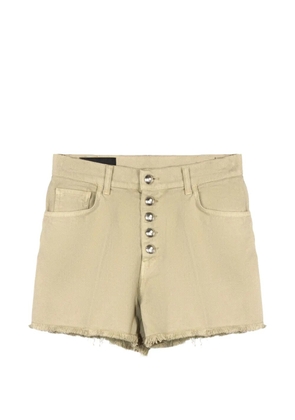 DONDUP buttoned frayed shorts - Neutrals