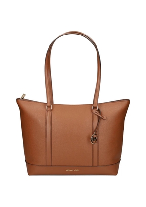 Michael Michael Kors large Temple logo charm tote bag - Brown