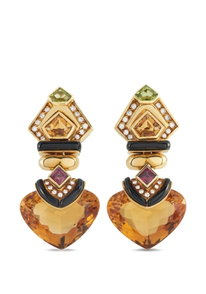 LB Exclusive multi-stone drop earrings - Gold