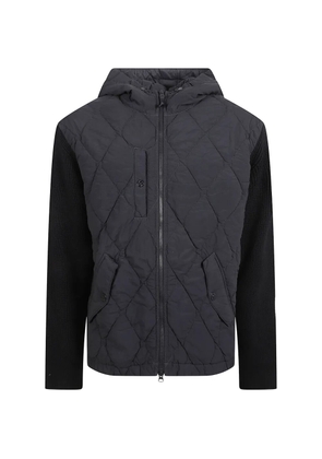 Stone Island hooded quilted puffer jacket - Black