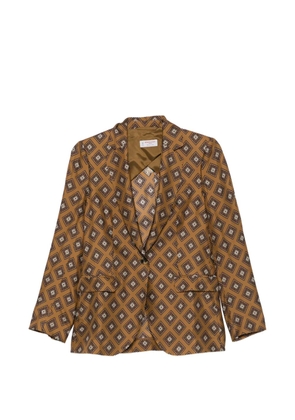 Alberto Biani patterned pocket blazer - Brown