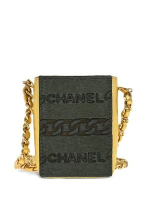 CHANEL Pre-Owned 2000-2002 chain-strap cigarette case - Green