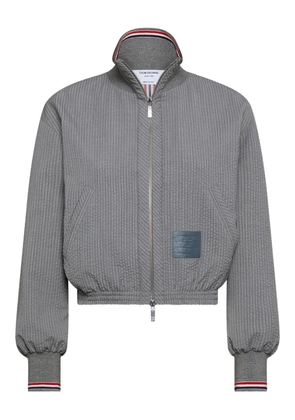 Thom Browne zip-fastening patch-detailed jacket - Grey