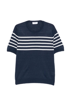 Gran Sasso striped short-sleeve sweater - Blue