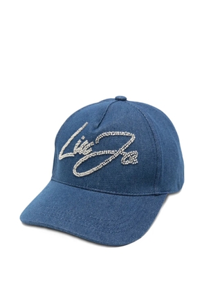 LIU JO bead-embellished logo baseball cap - Blue