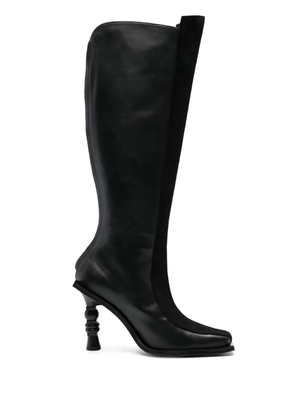 Ahluwalia Chikari 110mm zebra-print boots - Black