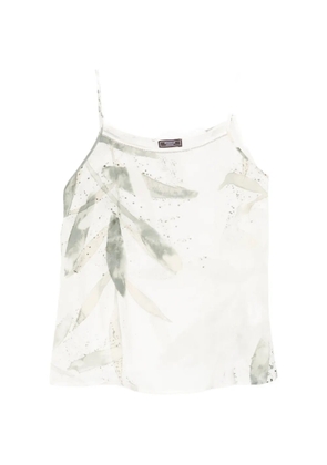 Peserico leaf-print blouse - White