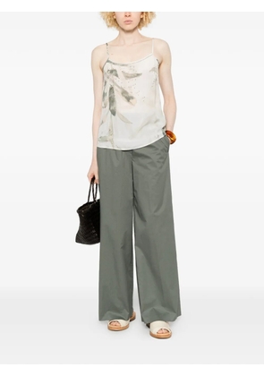 Peserico leaf-print blouse - White