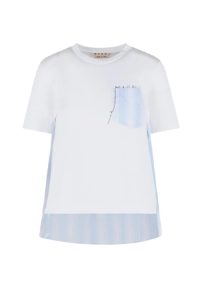 Marni pocket striped T-shirt - Grey