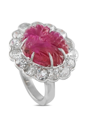 LB Exclusive ruby-diamond ring - Silver