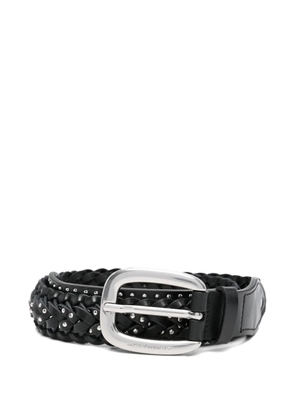 Golden Goose braided studded leather belt - Black