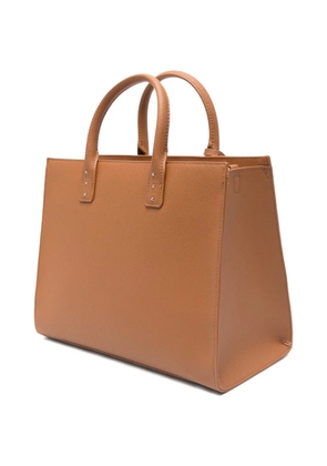 LIU JO embossed-logo tote bag - Brown