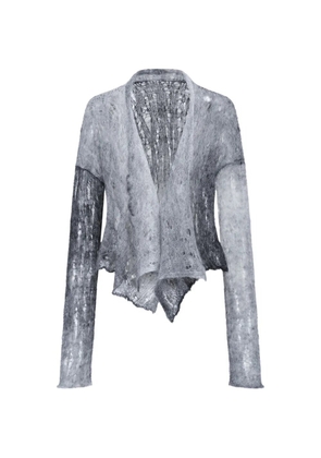 OUDE WAAG open-knit cardigan - Grey