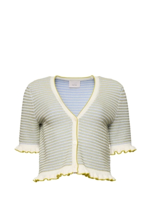 Cinq A Sept Clem ruffled cardigan - Blue