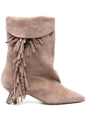 Gisel Moire 45mm Ariana boots - Neutrals