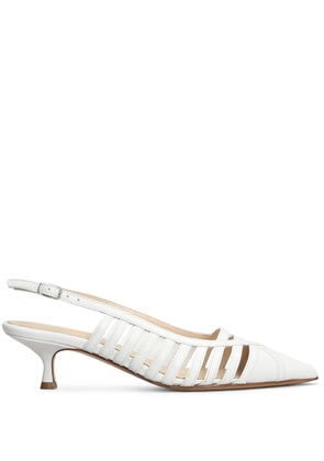 Anna F. 55mm leather pumps - White
