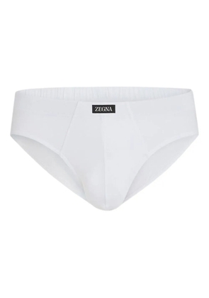 Zegna logo-tag briefs - White