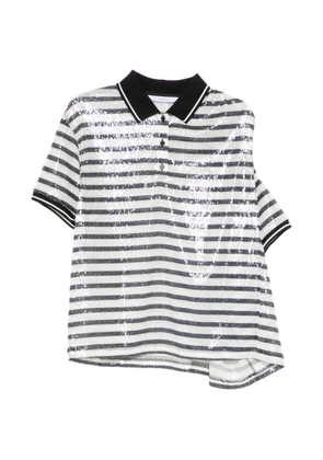 pushBUTTON striped polo shirt - Neutrals