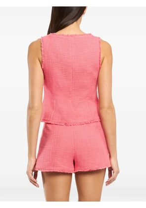 Cinq A Sept Camen button bouclé vest - Pink