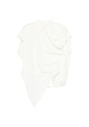 GAZ DE LIN draped collar shirt - White
