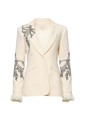Cinq A Sept Cheyenne cascading ribbon blazer - Neutrals
