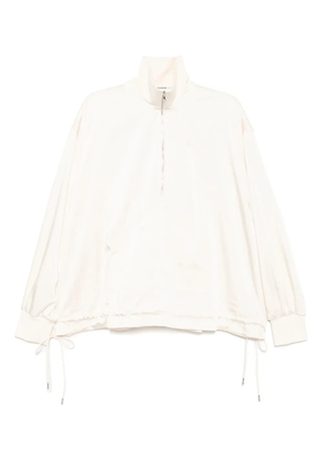 Lacoste high-neck popover top - Neutrals