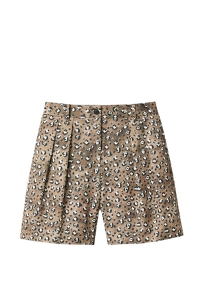 Lafayette 148 animal-print pleated shorts - Neutrals