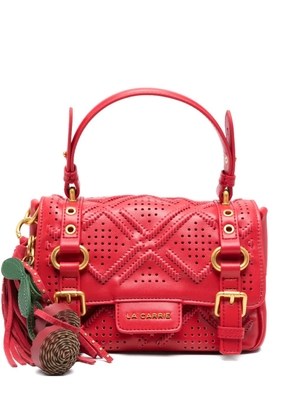 La Carrie Labyrinth Atena perforated satchel bag - Red