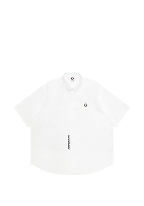 AAPE BY *A BATHING APE® logo lettering short-sleeve shirt - White