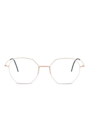 Lindberg geometric-frame glasses - Gold