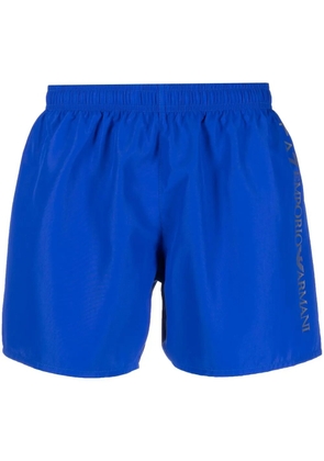 Ea7 Emporio Armani logo-print swim shorts - Blue