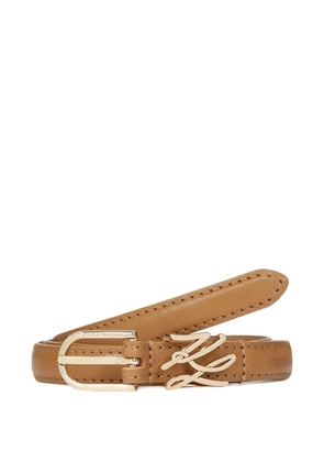 Karl Lagerfeld K/Autograph buckle leather belt - Brown