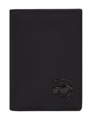 Karl Lagerfeld Ikon logo passport holder - Black